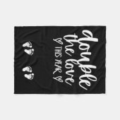 Twin Pregnancy Valentines Day Baby Announcement  Fleece Deken (Voorkant (Horizontaal))