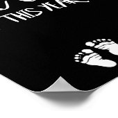 Twin Pregnancy Valentines Day Baby Announcement  Poster (Hoek)