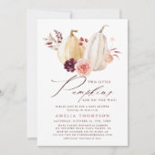 Twin Pumpkins Herfst Baby shower Kaart (Voorkant)