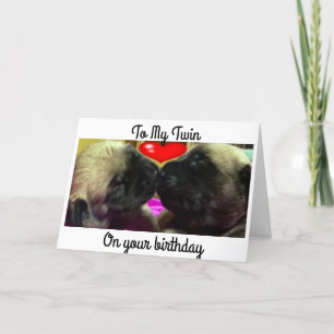 "TWIN PUPPIES" HELPEN WENSEN "MIJN TWEELING" BESTE KAART