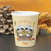 Twin Raccoons Woodland Baby shower papieren bekers