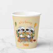 Twin Raccoons Woodland Baby shower papieren bekers (Voorkant)