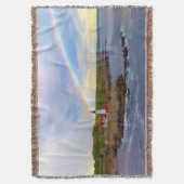 Twin Rainbows en vuurtoren Deken (Voorkant Verticaal)