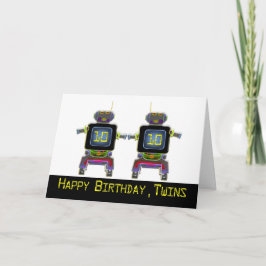 Twin Robot Verjaardag 10 jaar oud Kaart