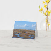 Twin Rocks Low Tide Notecard Kaart (Gele Bloem)