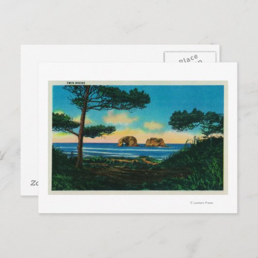 Twin Rocks on Oregon Coast Briefkaart (Voorkant / Achterkant)