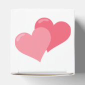Twin roze harten bedankdoosjes (Bovenkant)