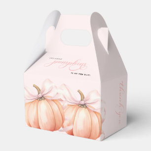 TWIN Roze Strik Pompoen Baby Shower Favor Doos Bedankdoosjes