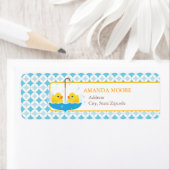 Twin Rubber Duckies adreslabel Etiket (Insitu)