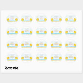 Twin Rubber Duckies Baby shower Favor Sticker (Vel)