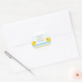 Twin Rubber Duckies Baby shower Favor Sticker (Envelop)