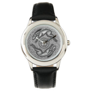Twin Running Hares Time Piece Horloge