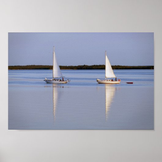 Twin Sailships Morning Sail Poster (Voorkant)