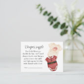 Twin Santa Babies Diaper Raffle Card Informatiekaartje (Staand voorkant)