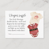 Twin Santa Babies Diaper Raffle Card Informatiekaartje (Voorkant)