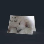 TWIN SISTER BIRTHDAY WISH FROM MY HEART KAART<br><div class="desc">IF YOU HAVE A TWIN SISTER??? SEND THIS AWESOME PUP TO TELL HIM OR HER HOW MUCH YOU WISH THEM A HAPPY BIRTHDAY WITH ALL YOUR HEART!</div>