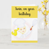 TWIN SISTER COOKS** VERJAARDAG WENSEN VOOR JOU KAART (Gele Bloem)