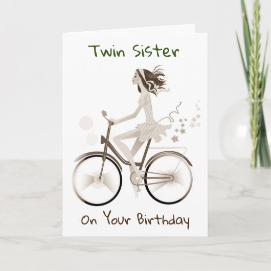 **TWIN SISTER** ENJOY YOUR BIRTHDAY CARD KAART (Voorkant)