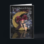 Twin Sister Magische Verjaardag schattige kleine m Kaart<br><div class="desc">Twin Sister Magical Birthday schattige kleine maan fee door moonlake</div>