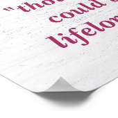 Twin Sister Quote met Polka Dot Ribbon Poster (Hoek)