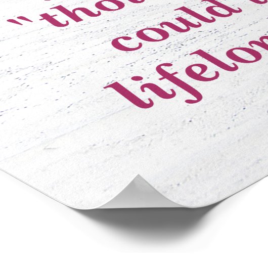 Twin Sister Quote met Polka Dot Ribbon Poster (Hoek)