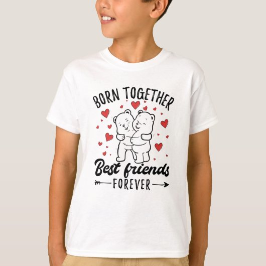 Twin Sister Twins Gift T-shirt (Voorkant)