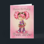Twin Sister - Verjaardag Kaart - Little Rock Chick<br><div class="desc">Twin Sister - Verjaardag Kaart - Little Rock Chick</div>