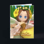 Twin Sister Verjaardagskaart met moonies cutie Her Kaart<br><div class="desc">Twin Sister Verjaardagskaart met moonies cutie Herfst Fairy</div>