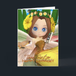 Twin Sister Verjaardagskaart met moonies cutie Her Kaart<br><div class="desc">Twin Sister Verjaardagskaart met moonies cutie Herfst Fairy</div>