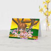 Twin Sister Verjaardagskaart met schatje taart van Kaart (Gele Bloem)