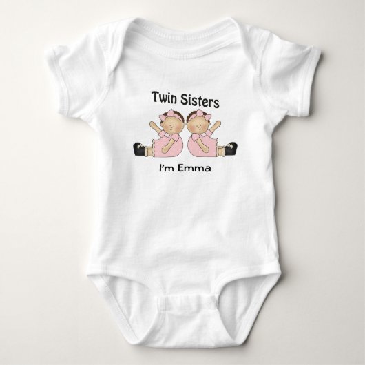 Twin Sisters Baby Creeper Romper (Voorkant)