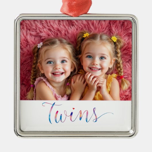 Twin Sisters Foto Ornament (Voorkant)