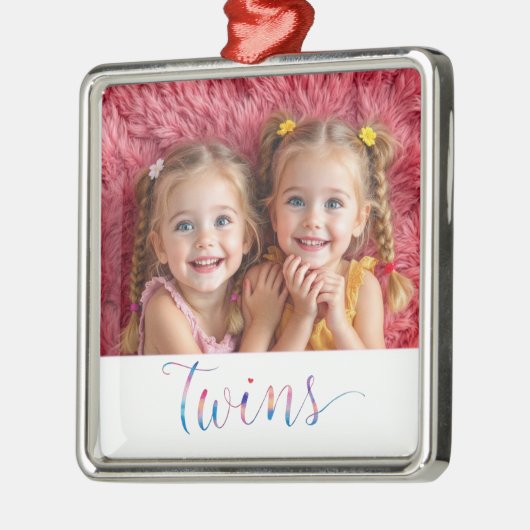 Twin Sisters Foto Ornament (Links)