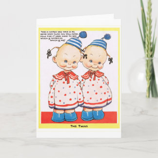 Twin sisters Happy birthday greeting Kaart