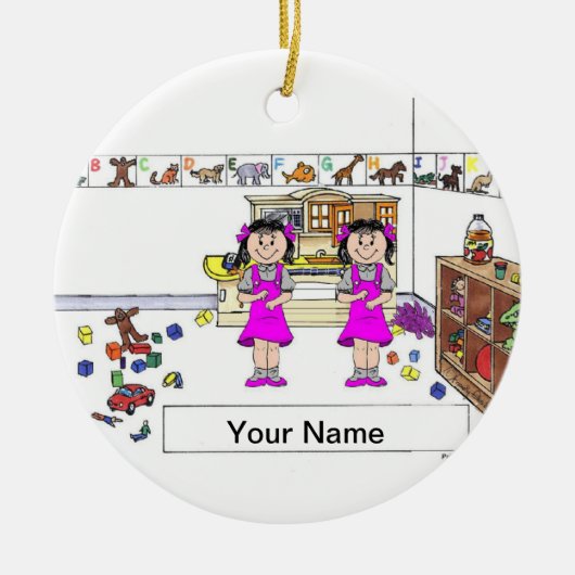 Twin Sisters Keramisch Ornament (Voorkant)