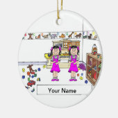 Twin Sisters Keramisch Ornament (Links)