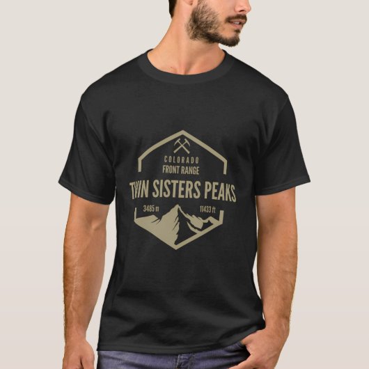 Twin Sisters Peaks Colorado T-shirt (Voorkant)