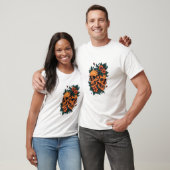 Twin Skulls Floral Gothic T-shirt (Unisex)