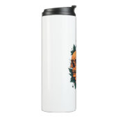 Twin Skulls Floral Gothic Thermosbeker (Gedraaid links)