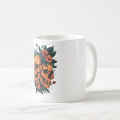Twin Skulls Florale Gotiek Koffiemok (Voorkant rechts)
