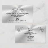 Twin Snake Head Logo, Fangs Bared - Security Busi Visitekaartje (Voorkant / Achterkant)