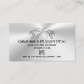 Twin Snake Head Logo, Fangs Bared - Security Busi Visitekaartje (Voorkant)