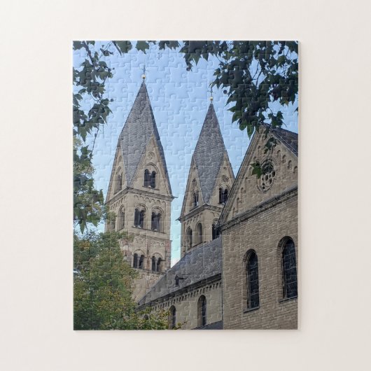 Twin Spires of Serenity Puzzel, 28 x 35 cm Legpuzzel (Verticaal)