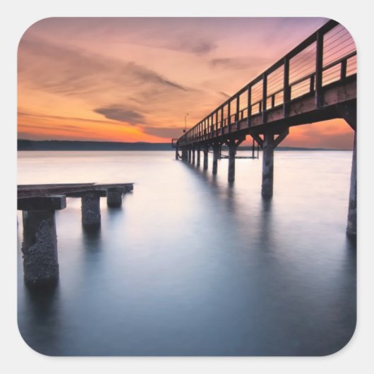 Twin Spits Vierkante Sticker (Voorkant)