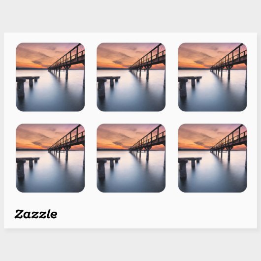 Twin Spits Vierkante Sticker (Vel)