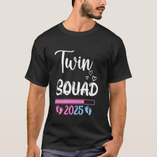 TWIN SQUAD 2025 Twin Mom Baby MOM TO BE Pregnancy T-shirt