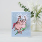 Twin Stars Castor en Pollux van Gillray Briefkaart (Staand voorkant)