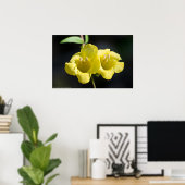 "Twin Suns" Geel Foxglove Wildflower Poster (Thuiskantoor)