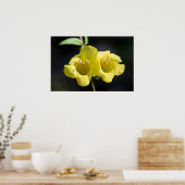 "Twin Suns" Geel Foxglove Wildflower Poster (Keuken)