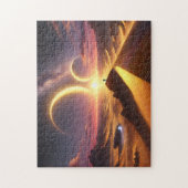 Twin Suns Woestijn Sci-Fi Buitenlands Landschap Legpuzzel (Verticaal)